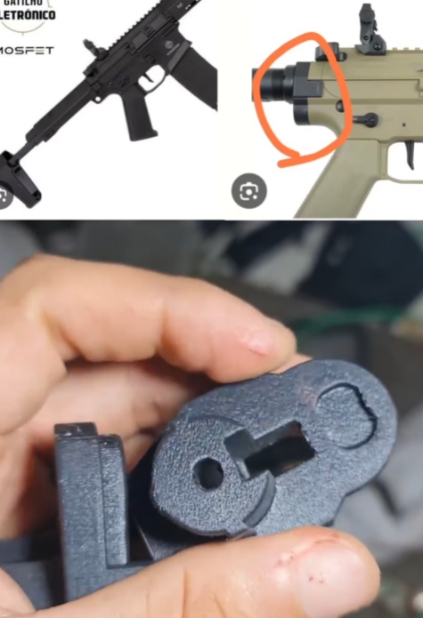 Adaptador de stock pdw pra ar15