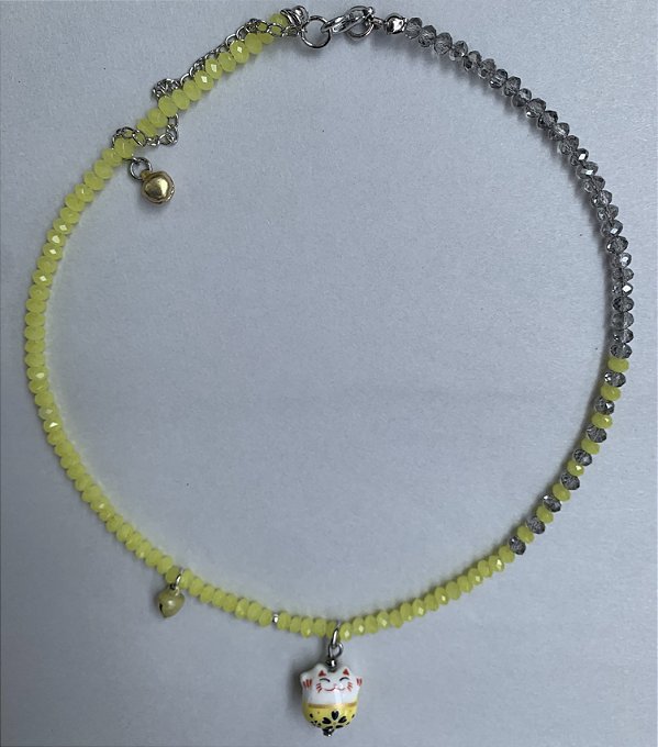 Choker Gatinho da sorte