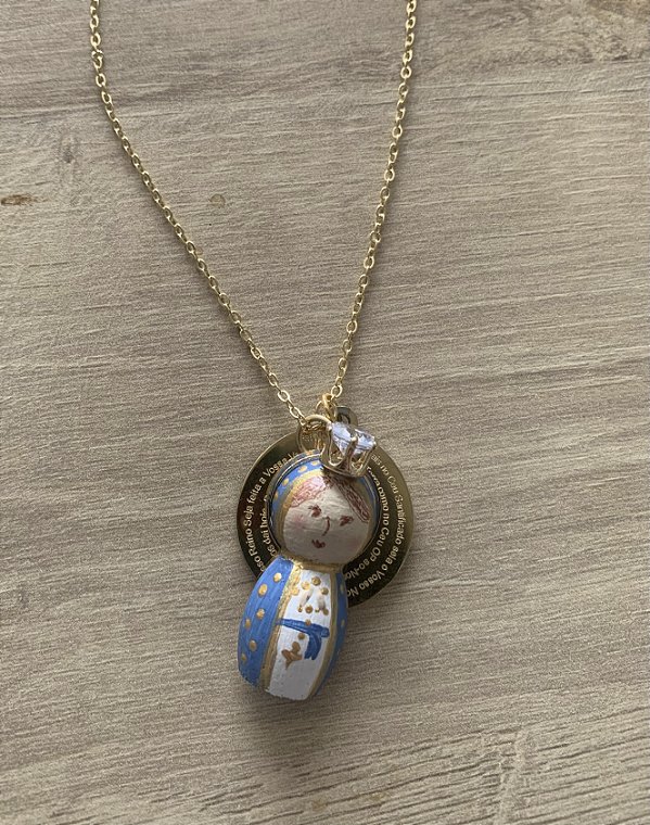 Colar Nossa Senhora das Graças com medalha oração
