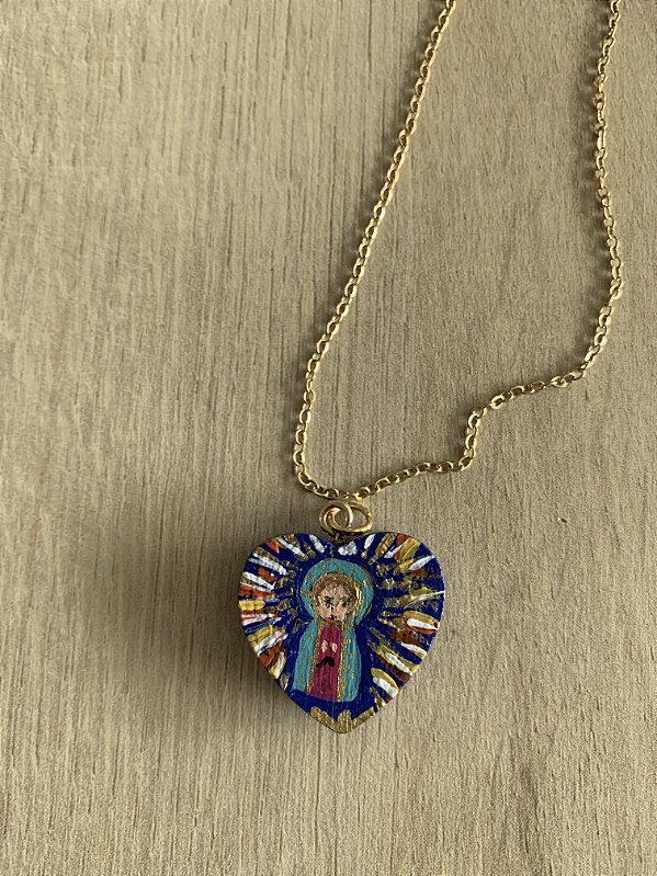 Colar Santinho do Coração NS Guadalupe