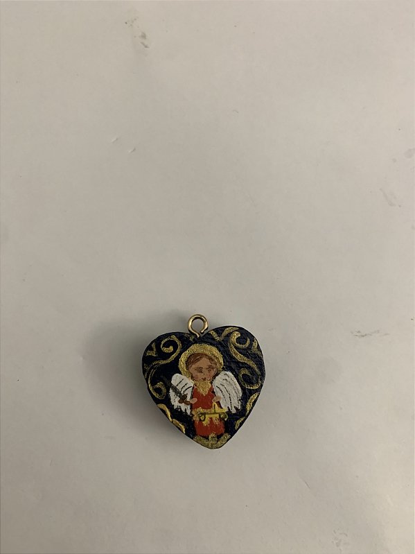 Colar Santinho do Coração Anjo da Guarda