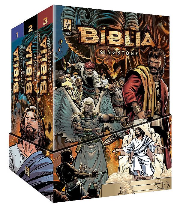 Bíblia Kingstone - Box Especial - A Bíblia Inteira em Quadrinhos - Volumes 1 a 3