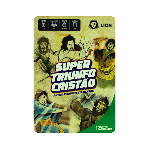 Jogo de Cartas Super Triunfo Cristão (AT e NT) + Livreto Versículos para Aprender