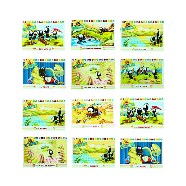 COMBO - Coleção Vamos Colorir Smilingüido - 12 Livretos