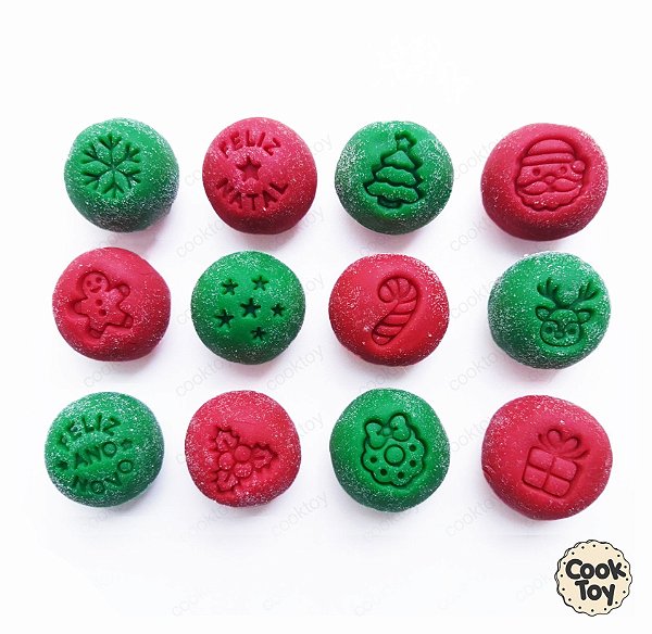 Kit Natal 01 Carimbo para Brigadeiro e Doces  - Kit 12 modelos