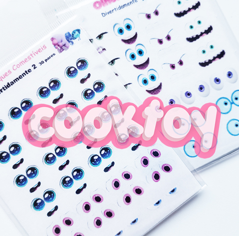 Divertidamente | Apliques de Olhos Comestíveis para Brigadeiro - 49  Pares | 2 cartelas