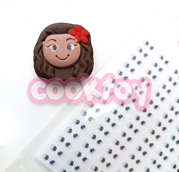 Olhos Comestíveis para Brigadeiro Tam Micro - 90 Pares | Modelo Redondo