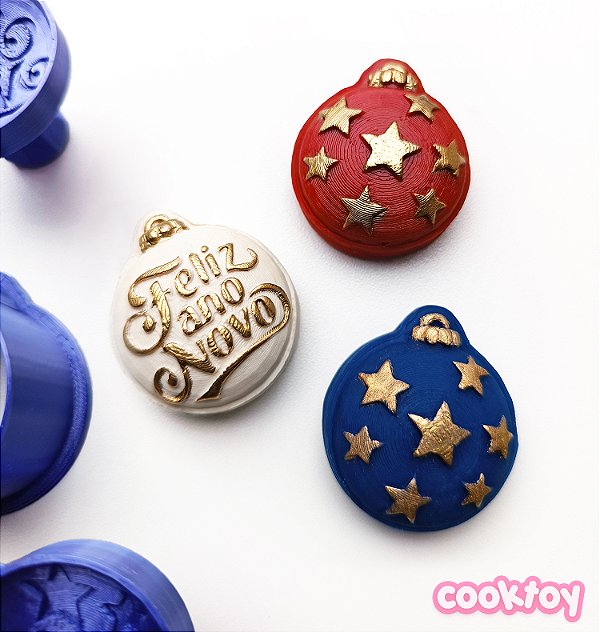 Kit Bolas de Natal e Ano Novo | Modelador Ejetor para Brigadeiro Personalizado