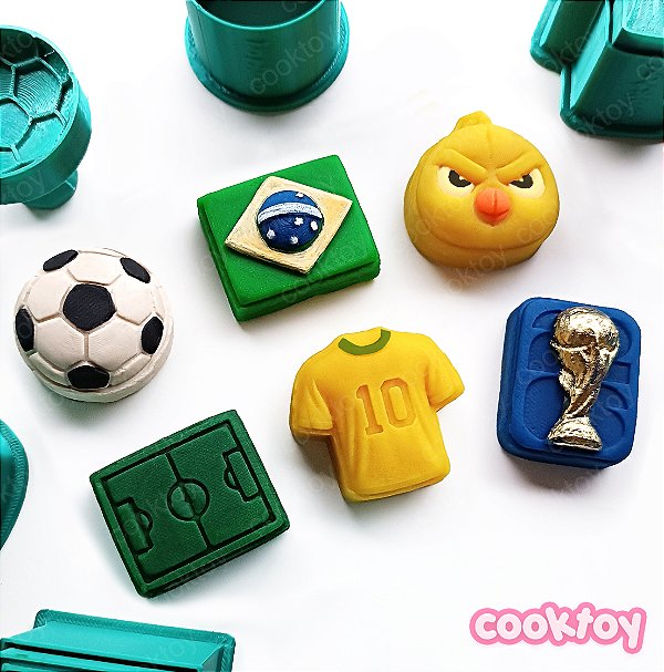 Kit Copa do Mundo de Futebol | Modelador Ejetor para Brigadeiro Personalizado
