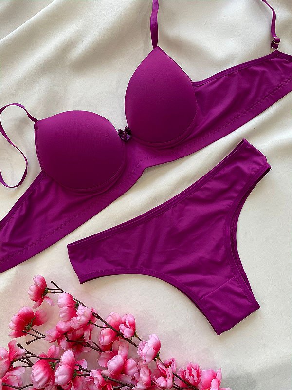 Conjunto básico em microfibra liso