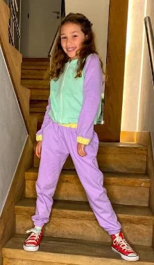 Calça Infantil Menina Moletom Colorido
