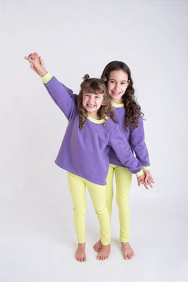 Legging Infantil Menina Algodão Verde Lima