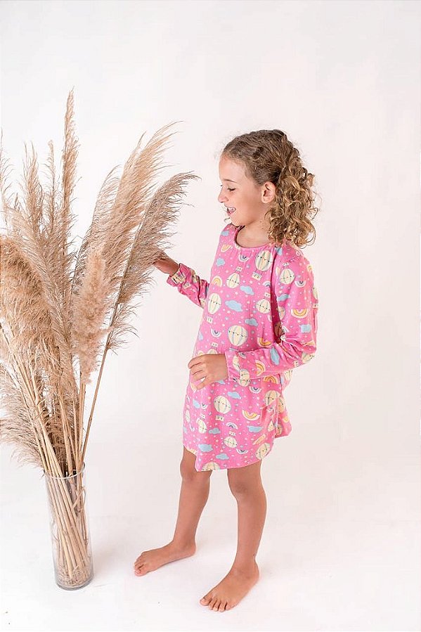 Camisola Infantil Menina Estampada Balão