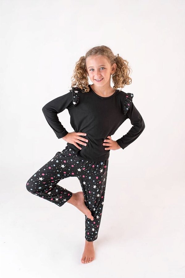 Pijama Infantil Menina Estrela