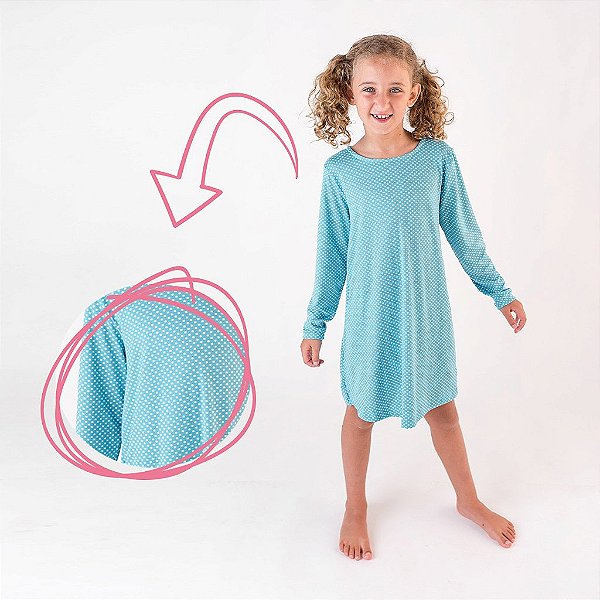 Camisola Infantil Menina Estampada Bolinha