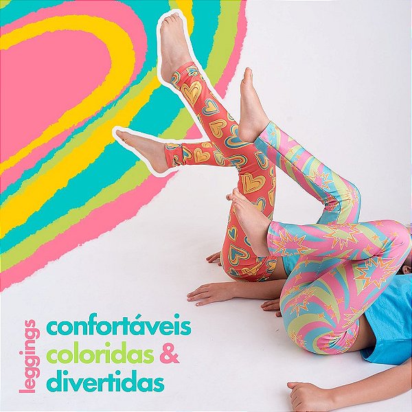 Legging Infantil Menina Estampada Suplex Estrela Cadente