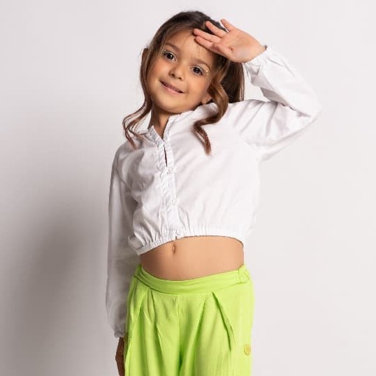 Blusa tricoline branca