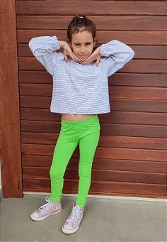 Legging Infantil Menina Algodão Verde
