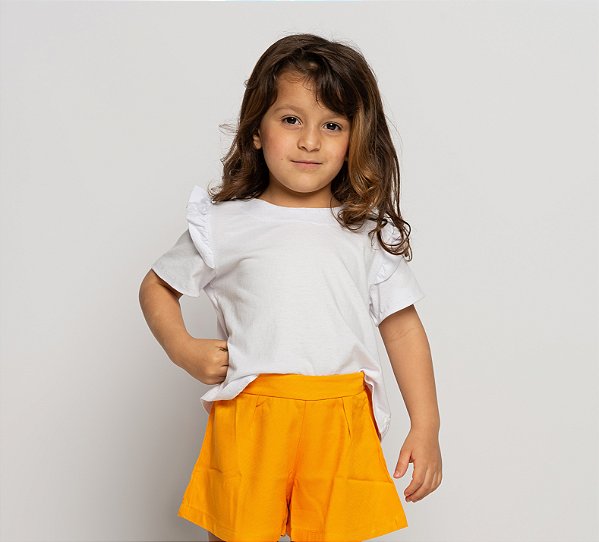 Blusa Babado Manga Curta