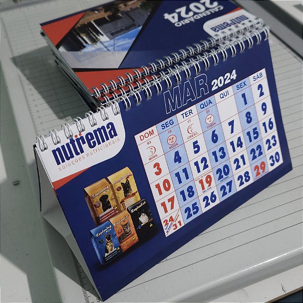 20 Calendários de Mesa com 12 Páginas