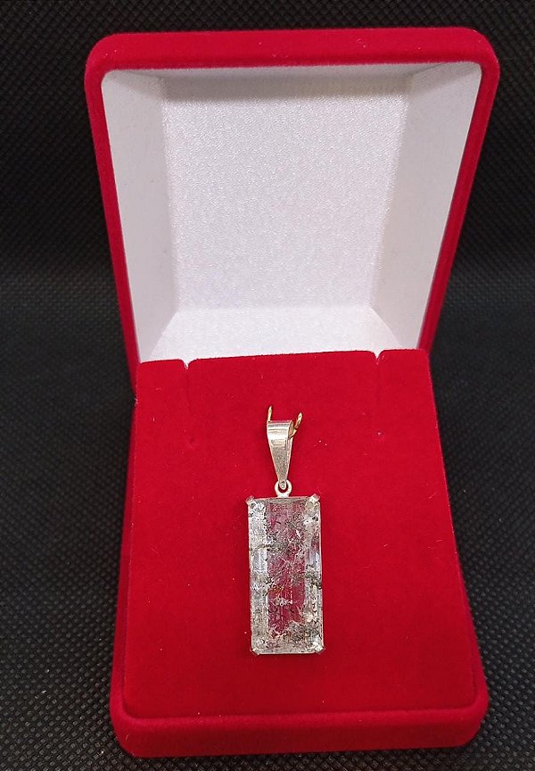 Pingente De Prata Com Quartzo