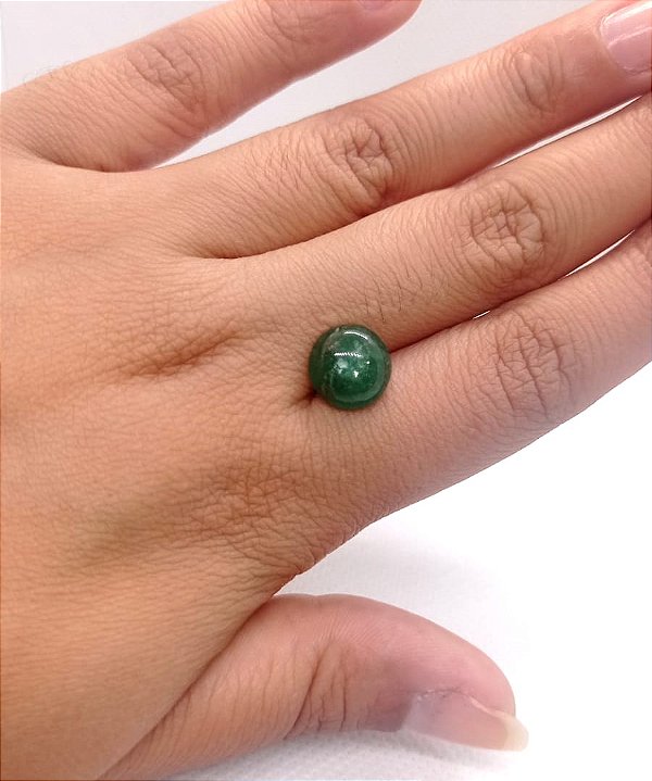 Esmeralda Cabochão Redonda 10 mm
