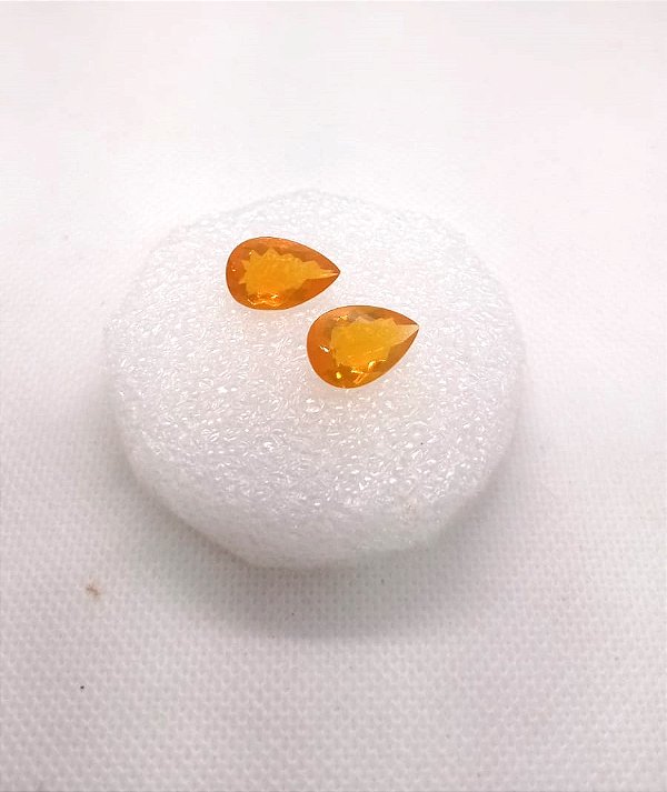 Opala de Fogo Gota Par 10x15 mm