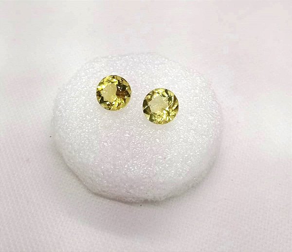 Quartzo Green Gold Redondo Par 11 mm