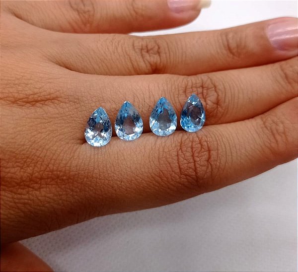 Topázio Azul Natural Gota
