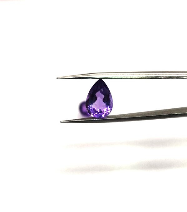 Ametista Facetada Gota Dupla 9x13mm