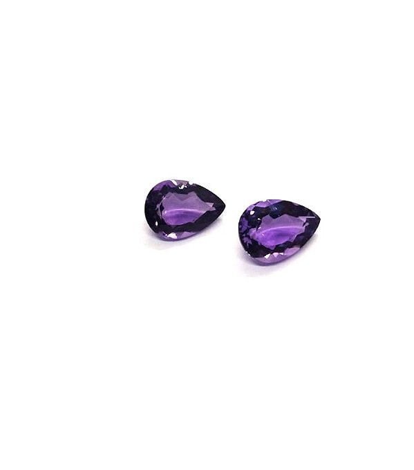 Ametista Facetada Gota Par 11x15,5mm