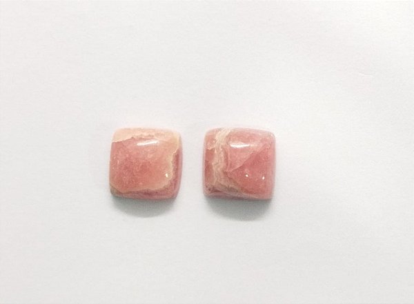 Rodocrozita Cabochão Par Quadrado