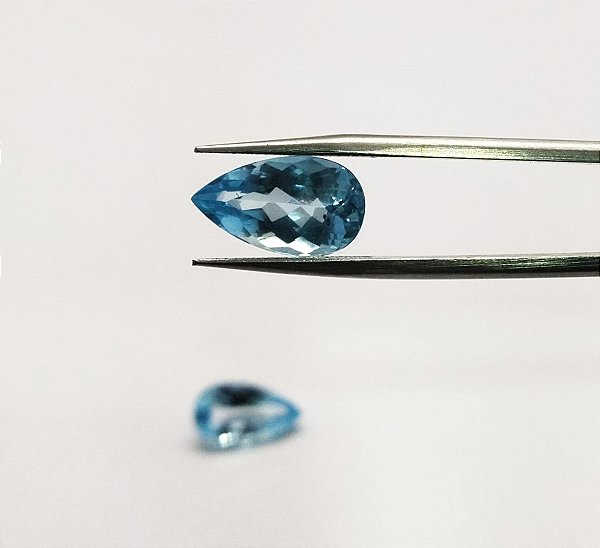 Topázio Azul Gota Par 8x14,5mm