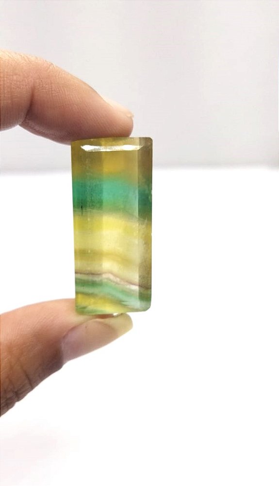 Fluorita Retangular Facetada
