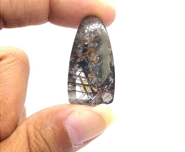 Quartzo Diverso Brookite Rutilado Cabochão