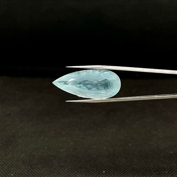 Água Marinha Facetada Gota Alongada 14,5x34mm