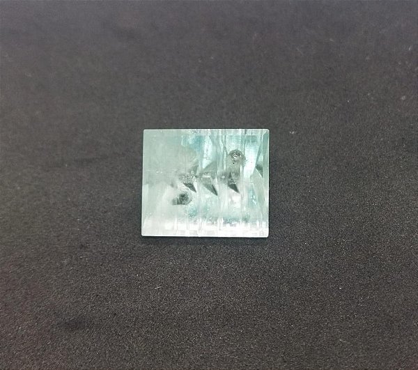 Água Marinha Desenhada Retangular 17x20mm