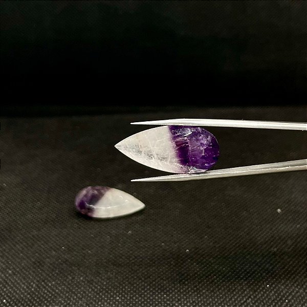 Ametista Bicolor Gota Par 15x32mm