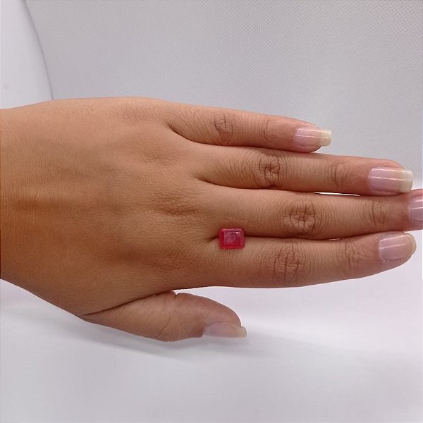 Rodonita Facetada Retangular 7x9mm
