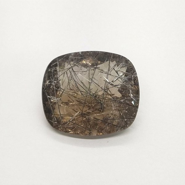 Quartzo Diverso Grafite Facetado Retangular 32x37mm