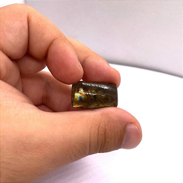 Labradorita Cabochão Retangular Par 15x30mm