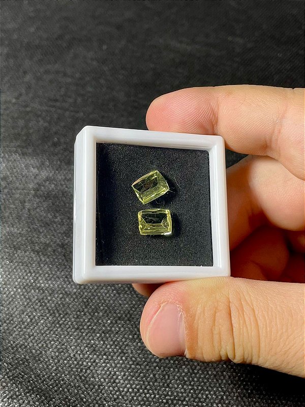 Berilo 2 Pedras Retangular 7x9mm