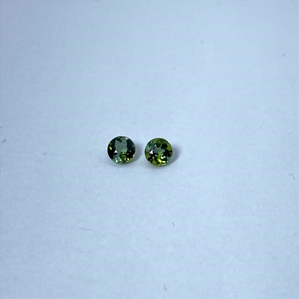 Turmalina Verde Redonda Par 6mm