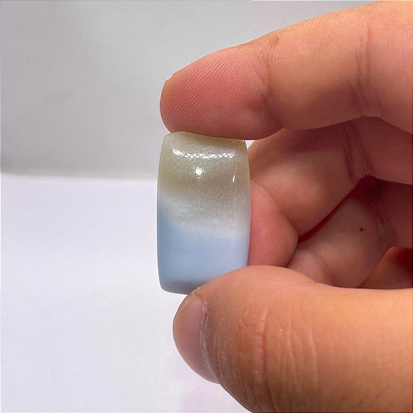 Opala Cabochão Retangular Bicolor 17x30 mm
