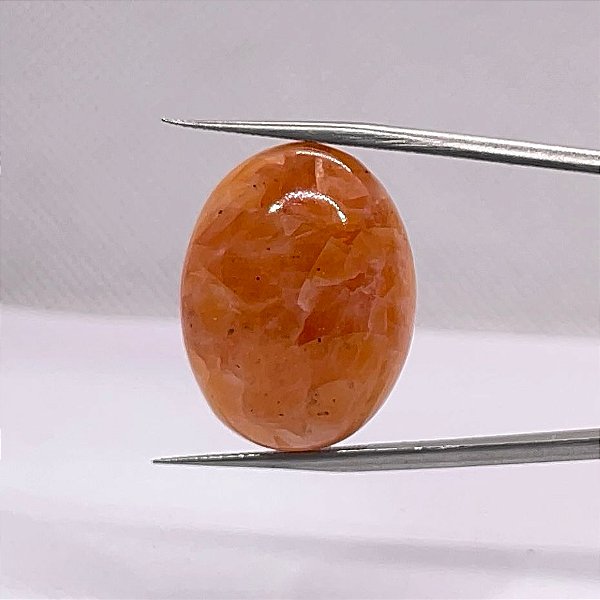 Calcita Laranja Cabochão Oval 24x18,5
