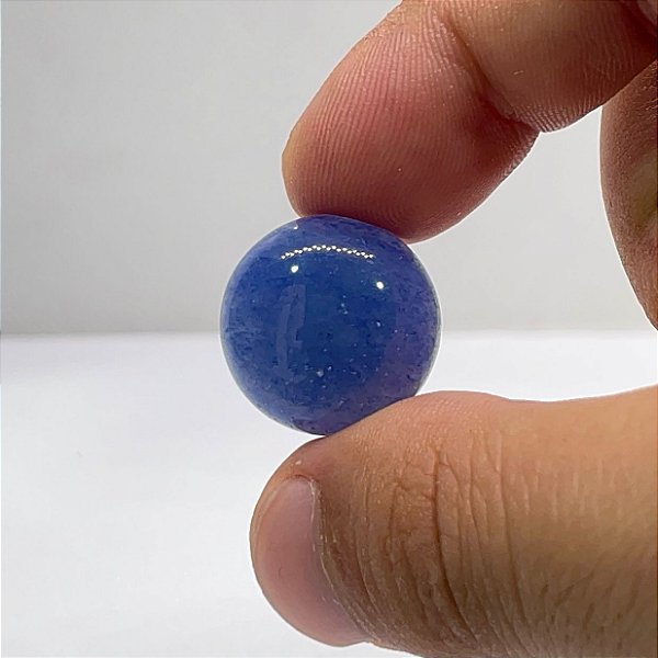 Quartzo Diverso Azul Cabochão Redondo Par 20mm