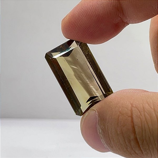 Quartzo Fumê Facetado Retangular 25x15 FQDFU15