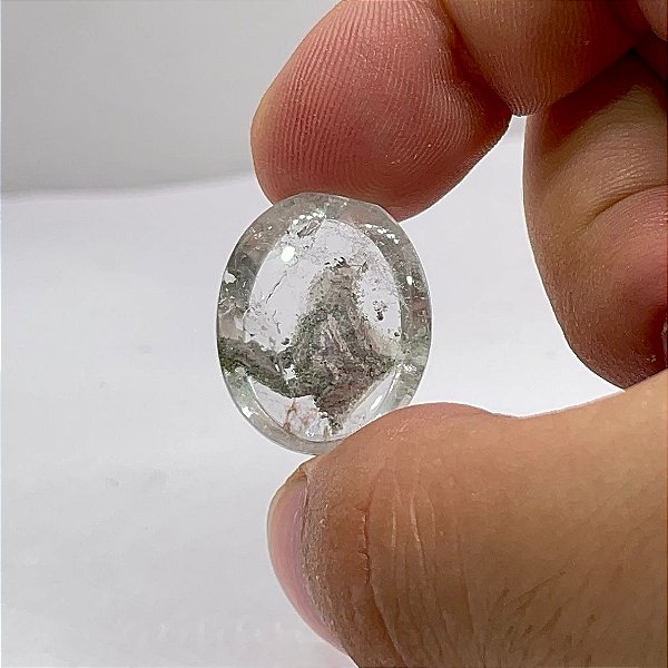 Quartzo Diverso Lodolita Lapidação espelho oval