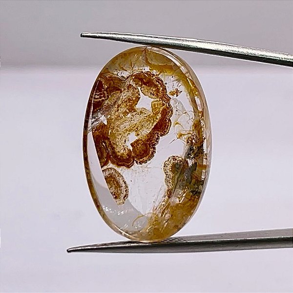 Quartzo Diverso Dendrita Cabochão Lapidação Espelho Oval