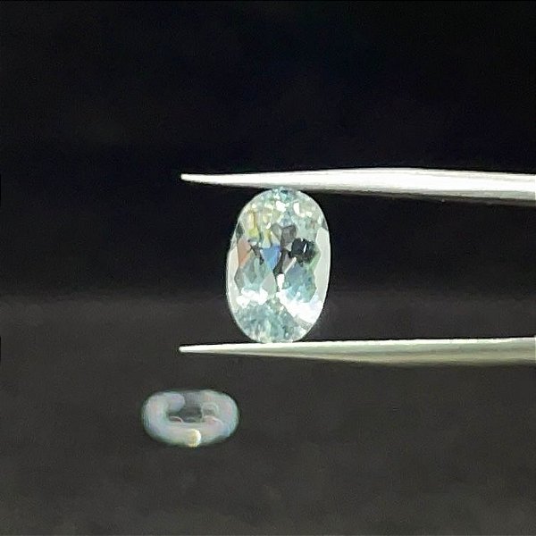 Água Marinha Facetada Oval Par 7x11mm